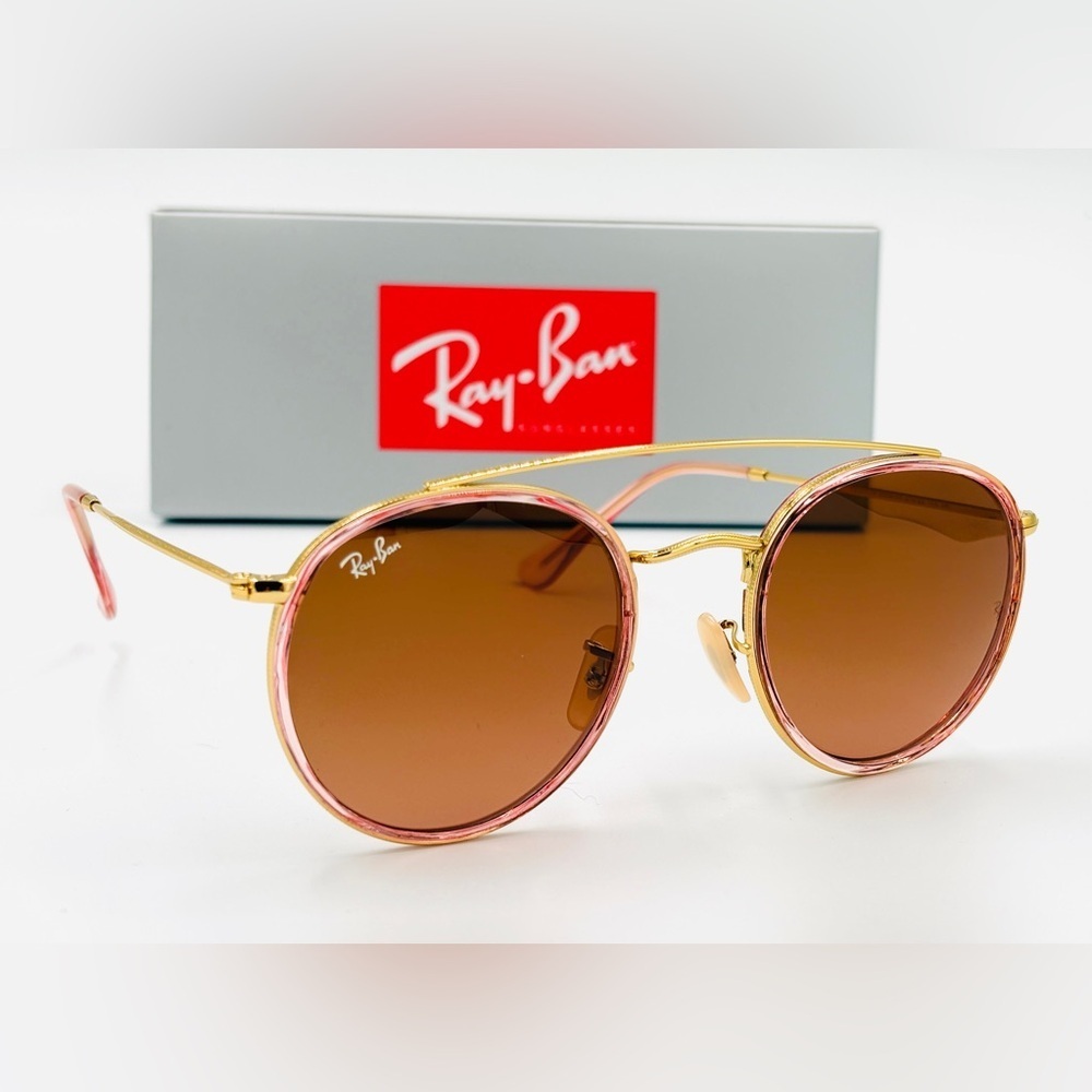 Ray-Ban Rb3648 Marshal 9070/51 Gold Gradient Brown 51mm Double Bridge - Picture 6 of 15